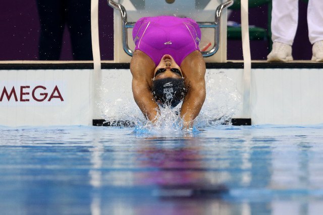 Etiene Medeiros. Trofeu Maria Lenk de Natacao, realizado no Centro Aquatico Olimpico. 16 de abril de 2016, Rio de Janeiro, RJ, Brasil. Foto: Satiro Sodré/ SSPress