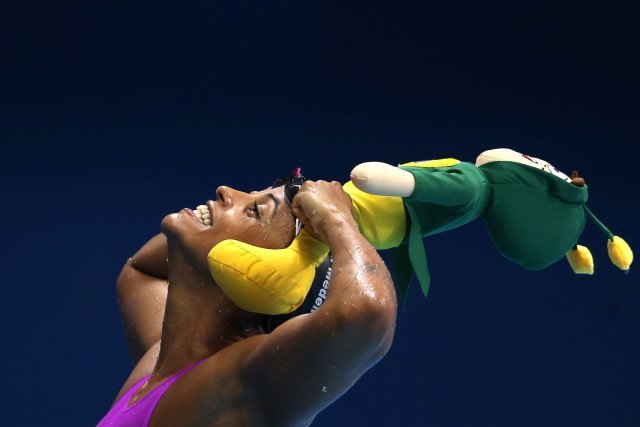 Etiene Medeiros. Trofeu Maria Lenk de Natacao, realizado no Centro Aquatico Olimpico. 16 de abril de 2016, Rio de Janeiro, RJ, Brasil. Foto: Satiro Sodré/ SSPress