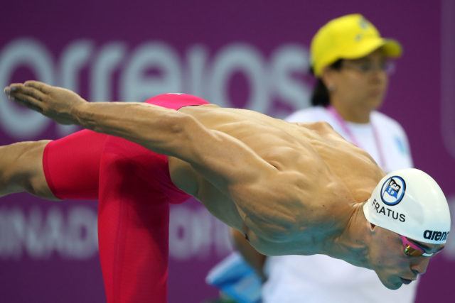 Bruno Fratus. Trofeu Maria Lenk de Natacao, realizado no Centro Aquatico Olimpico. 20 de abril de 2016, Rio de Janeiro, RJ, Brasil. Foto: Satiro Sodré/ SSPress