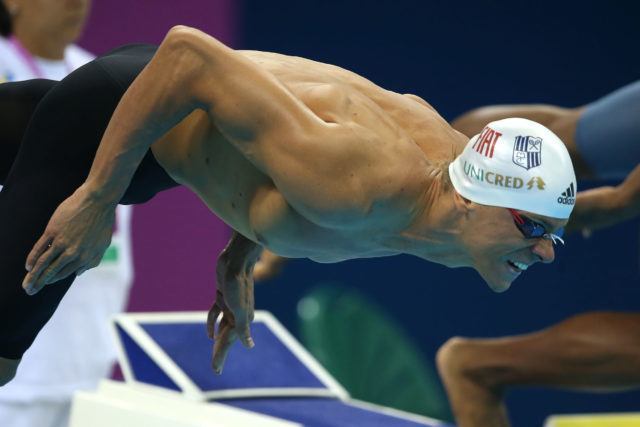 Cesar Cielo. Trofeu Maria Lenk de Natacao, realizado no Centro Aquatico Olimpico. 20 de abril de 2016, Rio de Janeiro, RJ, Brasil. Foto: Satiro Sodré/ SSPress