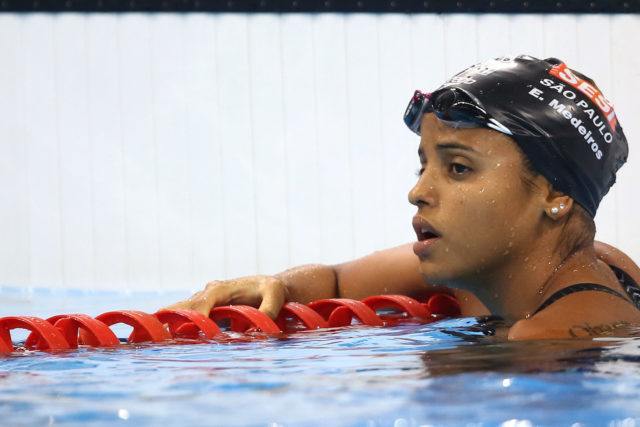 Etiene Medeiros. Trofeu Maria Lenk de Natacao, realizado no Centro Aquatico Olimpico. 20 de abril de 2016, Rio de Janeiro, RJ, Brasil. Foto: Satiro Sodré/ SSPress