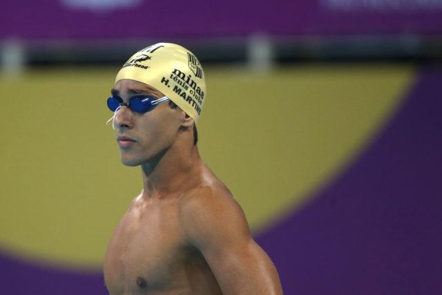 Henrique Martins. Trofeu Maria Lenk de Natacao, realizado no Centro Aquatico Olimpico. 20 de abril de 2016, Rio de Janeiro, RJ, Brasil. Foto: Satiro Sodré/ SSPress