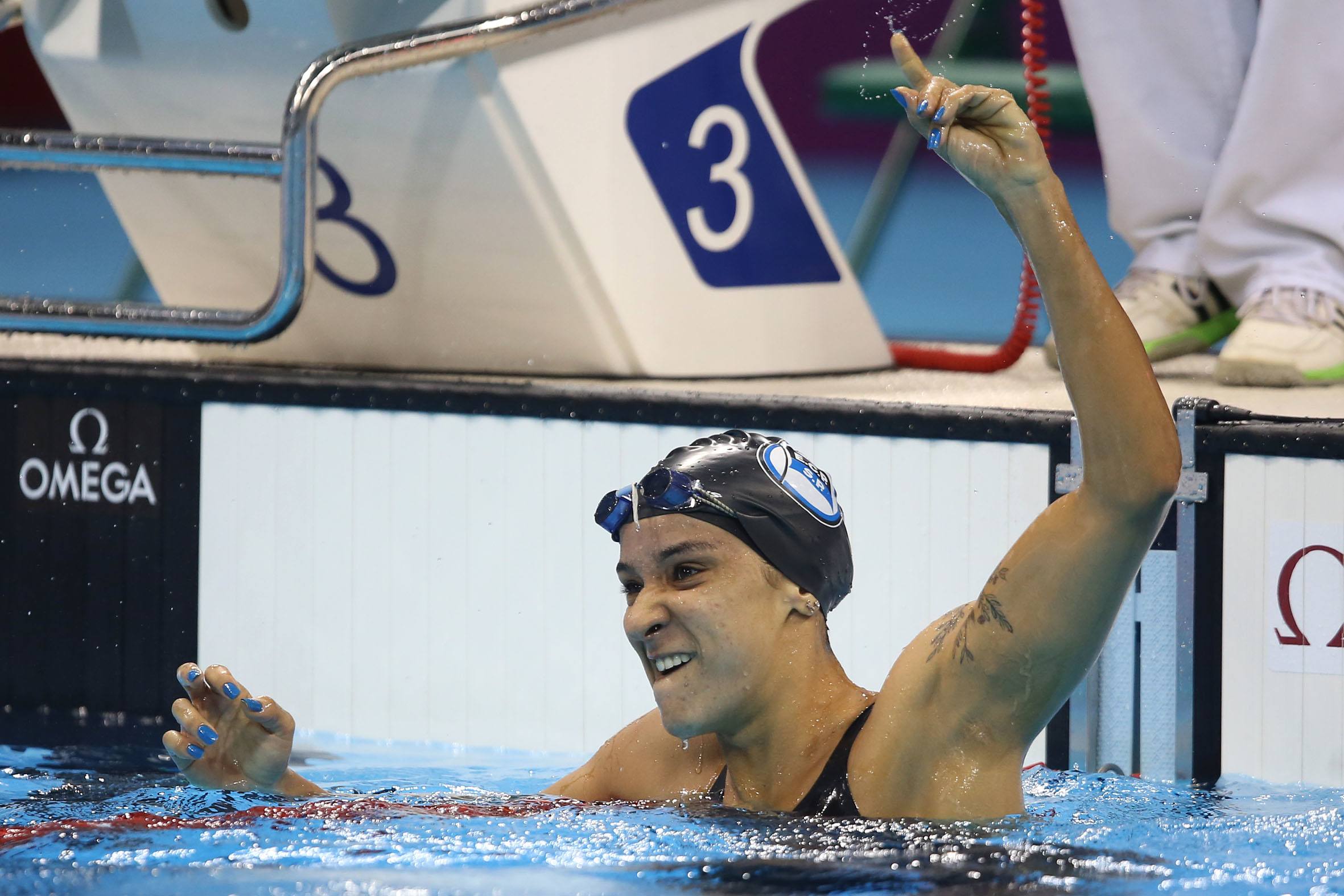 Joanna Maranhao. Trofeu Maria Lenk de Natacao, realizado no Centro Aquatico Olimpico. 15 de abril de 2016, Rio de Janeiro, RJ, Brasil. Foto: Satiro Sodré/ SSPress