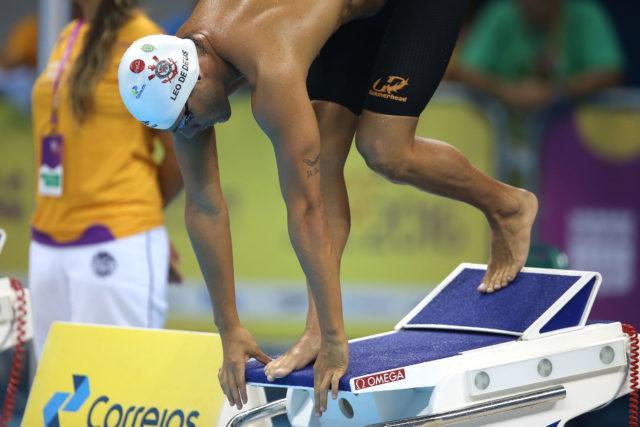 Leonardo de Deus. Trofeu Maria Lenk de Natacao, realizado no Centro Aquatico Olimpico. 20 de abril de 2016, Rio de Janeiro, RJ, Brasil. Foto: Satiro Sodré/ SSPress