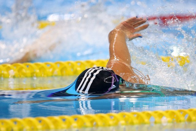 Manuella Lyrio. Trofeu Maria Lenk de Natacao, realizado no Centro Aquatico Olimpico. 16 de abril de 2016, Rio de Janeiro, RJ, Brasil. Foto: Satiro Sodré/ SSPress