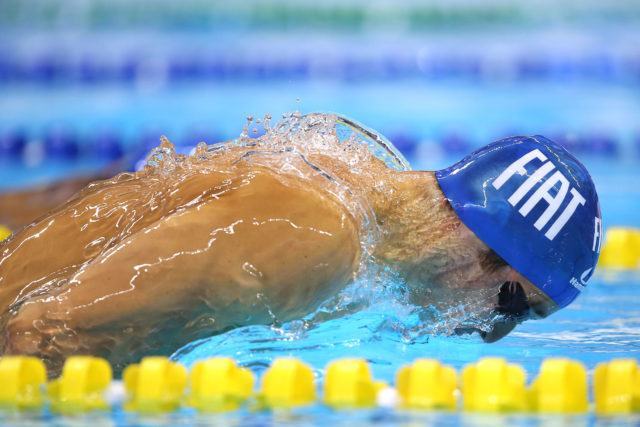 Marcos Macedo. Trofeu Maria Lenk de Natacao, realizado no Centro Aquatico Olimpico. 20 de abril de 2016, Rio de Janeiro, RJ, Brasil. Foto: Satiro Sodré/ SSPress