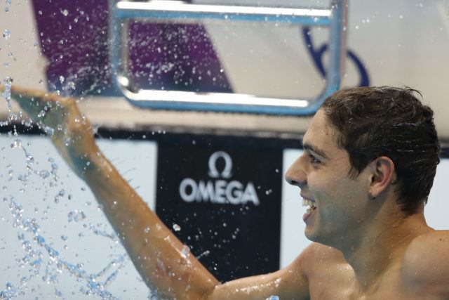 Vinicius Lanza. Trofeu Maria Lenk de Natacao, realizado no Centro Aquatico Olimpico. 20 de abril de 2016, Rio de Janeiro, RJ, Brasil. Foto: Satiro Sodré/ SSPress