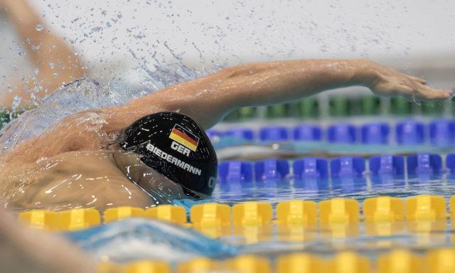 Paul Biedermann at the 2016 German National Championships, 100m Freestyle final, photo by Mirko Seifert