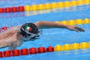Paltrinieri swam the entire race on his own on his way to a new European record.
