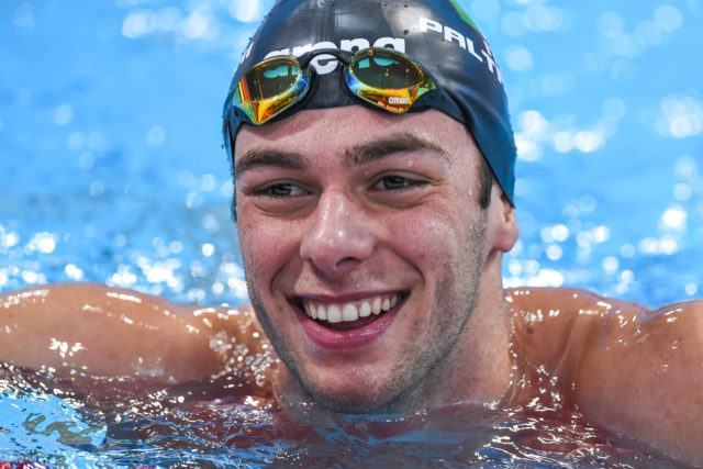 Gregorio Paltrinieri was all smiles after posting the second fastest 1500 in history.