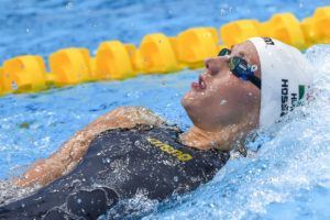 Katinka Hosszu in the 200 back final in London.