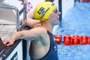 Sarah Sjostrom won the 50 fly in London.