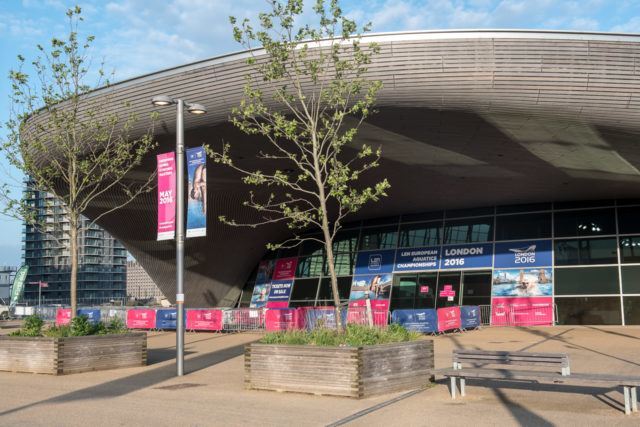 2016 European Championships, inside the London Aquatic Centre, photo by Peter Sukenik