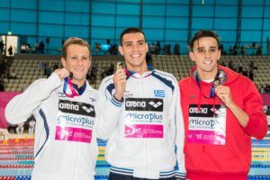 Men's 200 IM victory ceremony.