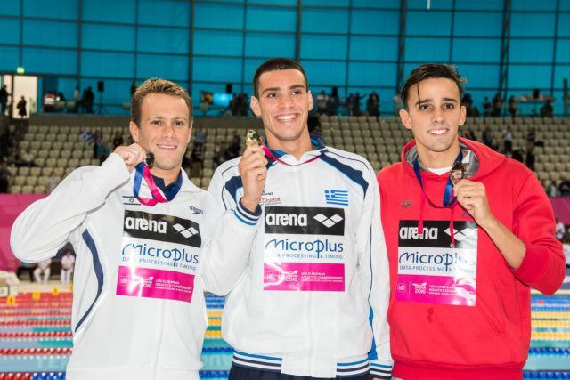 Men's 200 IM victory ceremony.