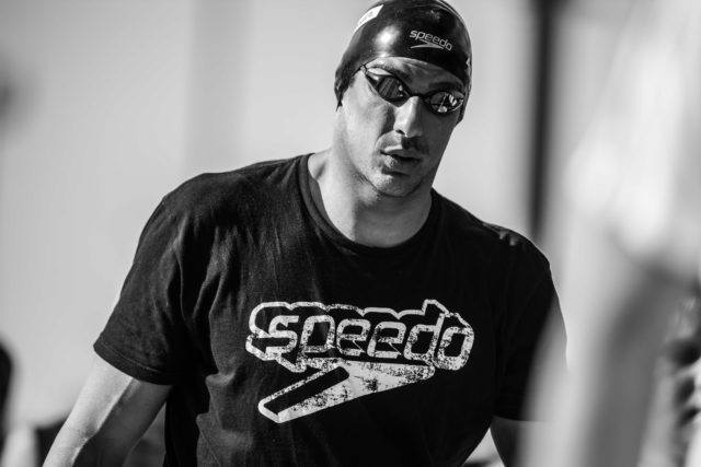 Azad Al-Barazi in the finals of the 100 breaststroke Santa Clara (photo: Mike Lewis)
