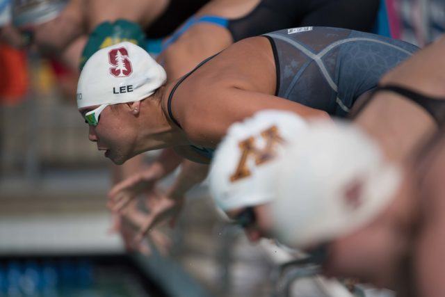 Felicia Lee prelims 50 free Santa Clara pro swim (photo: Mike Lewis)