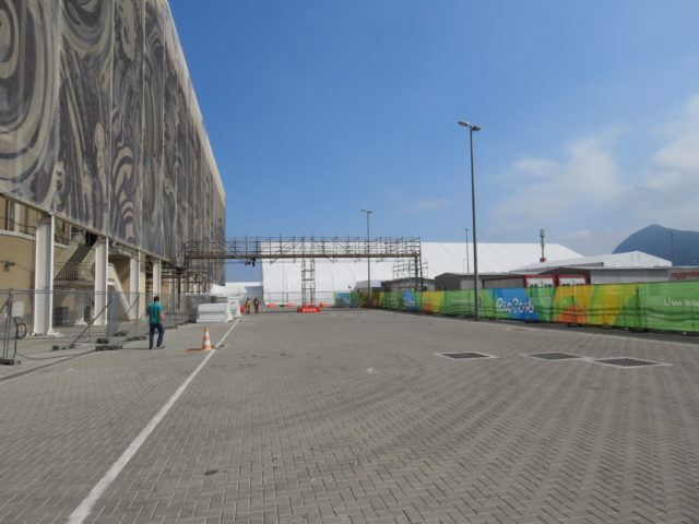 Outside the aquatics center via D'artagnan Dias