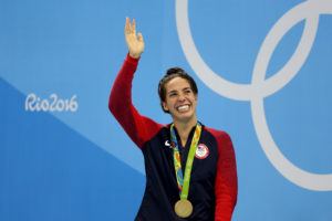 Maya Dirado - 200 back - Olympic Gold - podium - 2016 Rio Olympics/photo credit Simone Castrovillari