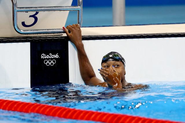 Simone Manuel - 100 free - gold - 2016 Rio Olympics/photo credit Simone Castrovillari