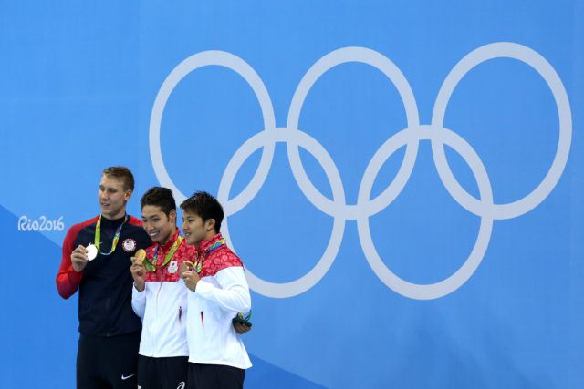 Chase Kalisz, Kosuke Hagino, Daiya Seto - 2016 Olympic Games in Rio -courtesy of simone castrovillari