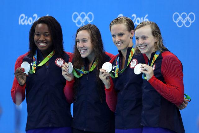 Simone Manuel, Abbey Weitzeil, Dana Vollmer, Katie Ledecky - 2016 Olympic Games in Rio -courtesy of simone castrovillari