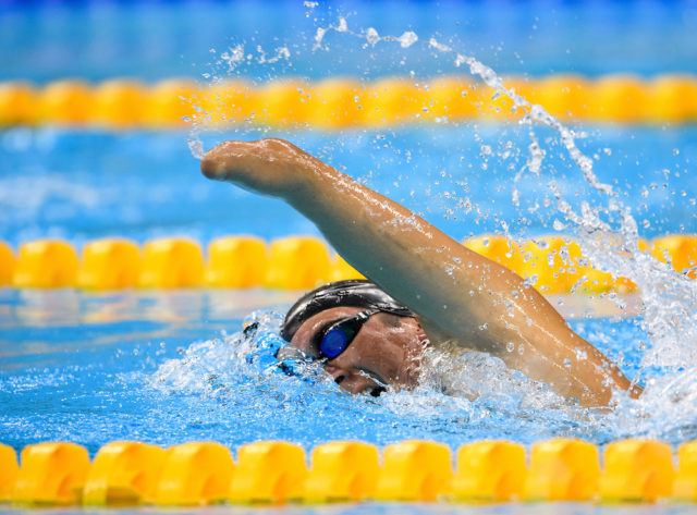 Roy Perkind USA wins the Silver Medal in the Men's 200m Freestyle - S5 Final in the Olympic Aquatics Stadium. The Paralympic Games, Rio de Janeiro, Brazil, Thursday 8th September 2016. Photo: Bob Martin for OIS. Handout image supplied by OIS/IOC