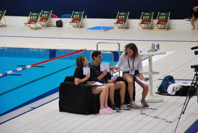 Mitch Larkin and Emily Seebohm at the 2016 FINA World Cup Berlin