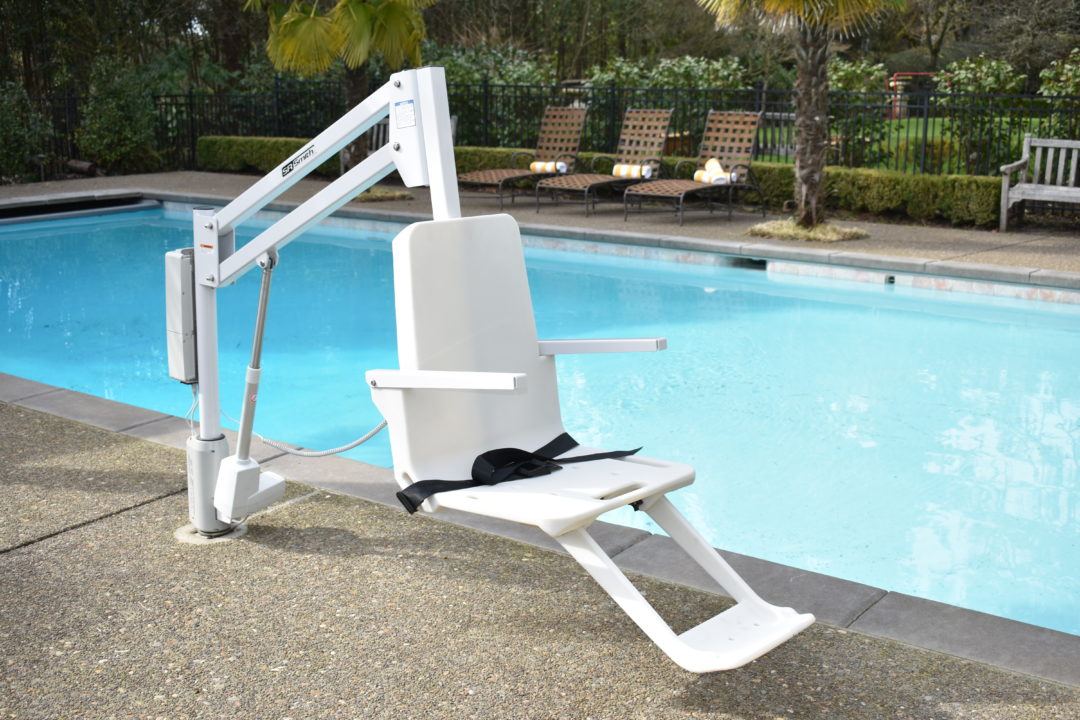 New from S.R.Smith, the aXs2 360 Rotational Pool Lift