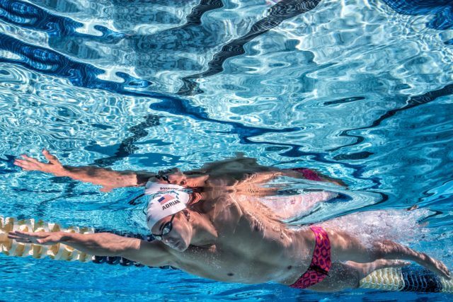 Nathan Adrian underwater swimming photograph