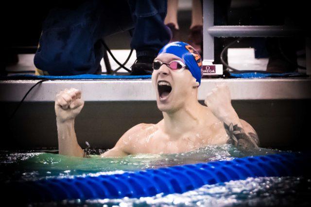 Olympic swimmer Caeleb Dressel by Mike Lewis