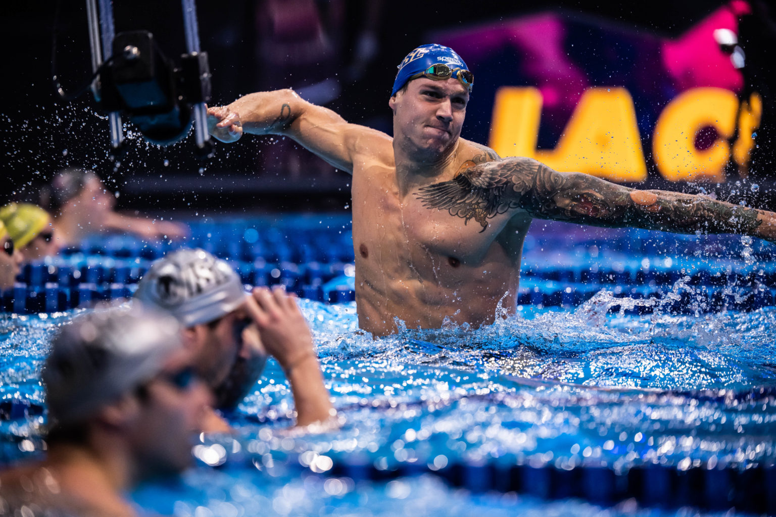 2020 Swammy Awards: Male Swimmer of the Year Caeleb Dressel.