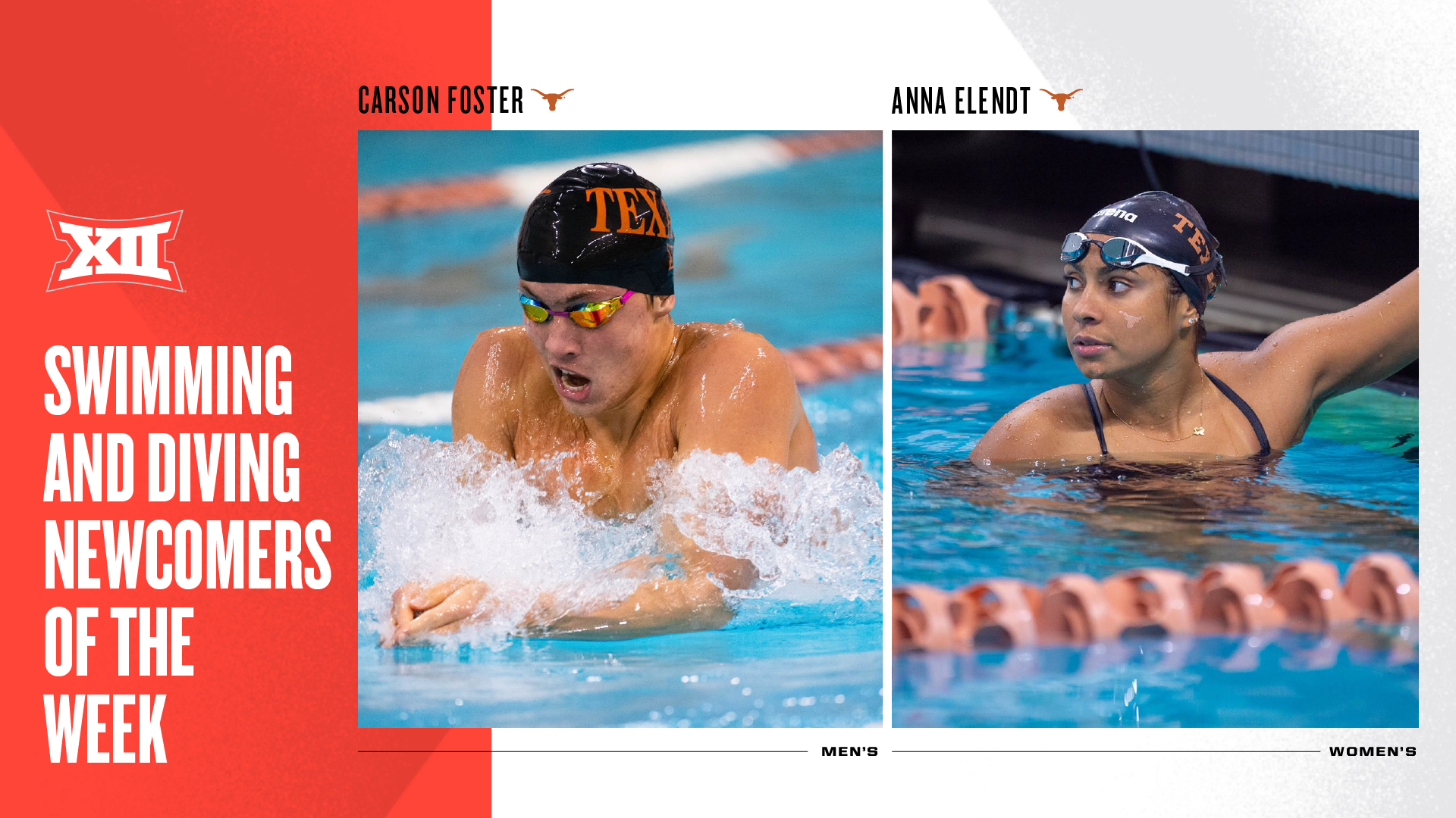 Longhorns' Foster, Elendt Named Big 12 Newcomers of the Week