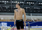 Berlin, Deutschland - April 16: Olympiaqualifikation Beckenschwimmen, Florian Wellbrock, SC Magdeburg (Photo by JoKleindl)