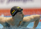 Berlin, Deutschland - April 16: Olympiaqualifikation Beckenschwimmen, Florian Wellbrock, SC Magdeburg (Photo by JoKleindl)