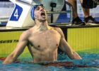 Simone Barlaam celebrating World Record credit Augusto Bizzi/FINP