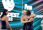 HARRIS Meg JACK Shayna O'CALLAGHAN Mollie WILSON Madison 19th FINA World Swimming Championship, Budapest, 2022 courtesy of Delly Carr, Swimming Australia