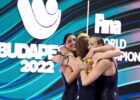 HARRIS Meg JACK Shayna O'CALLAGHAN Mollie WILSON Madison 19th FINA World Swimming Championship, Budapest, 2022 courtesy of Delly Carr, Swimming Australia