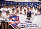 Bridgeport Is Back: Men’s Swim & Dive Team Wins NE10 Title in First Varsity Season Since 2019